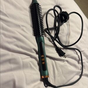 Green and Black Hair Styling Brush round heated hot iron Round brush